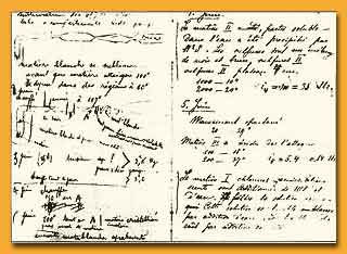 page from Curie's lab notebook, 1898