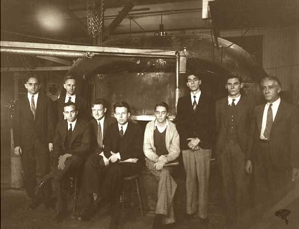 Group of early cyclotroneers.