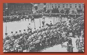 Cossacks parading in Warsaw - 1863