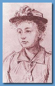 drawing of Marie Curie, 1892