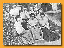 Curie with students
