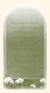 Curie family gravestone