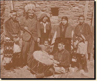 Einstein and Elsa with Hopi people at Grand Canyon, Arizona.