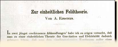 Einstein's paper on Field Theory