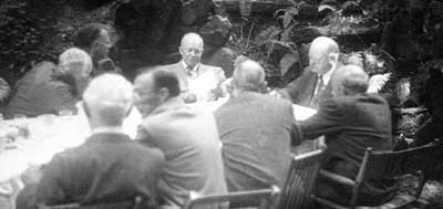 Lawrence at lunch with Eisenhower and Hoover
