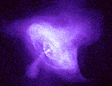 Crab nebula seen in x-rays