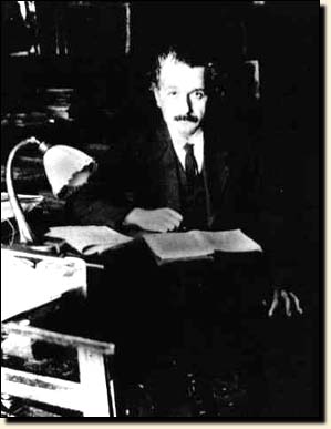 Einstein in his study in his home in Berlin, 1919