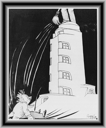 Cartoon: 'Driven from the "Einstein Tower" in Berlin'