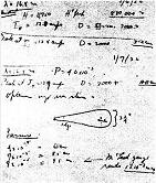 sketch of a cyclotron piece in Lawrence's notebook